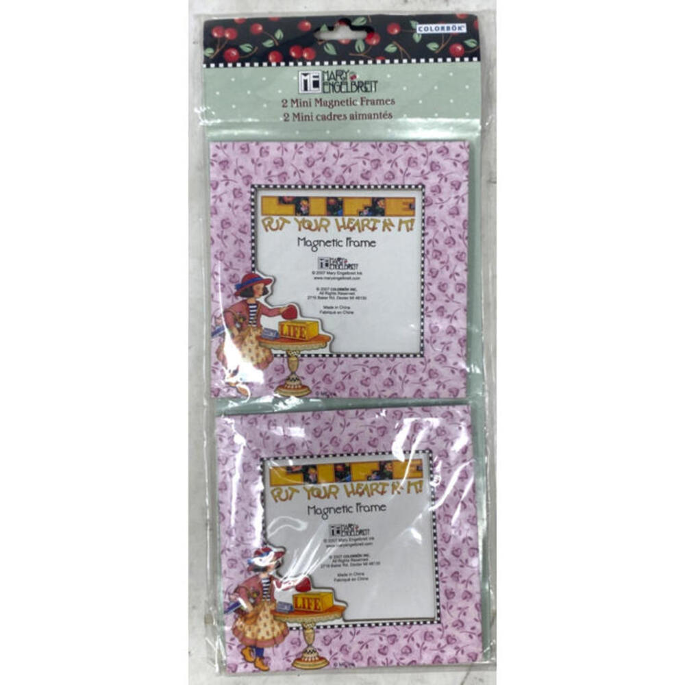 Mary Engelbreit New Mini Magnetic Frames, 2 mini frames in package "LIFE"